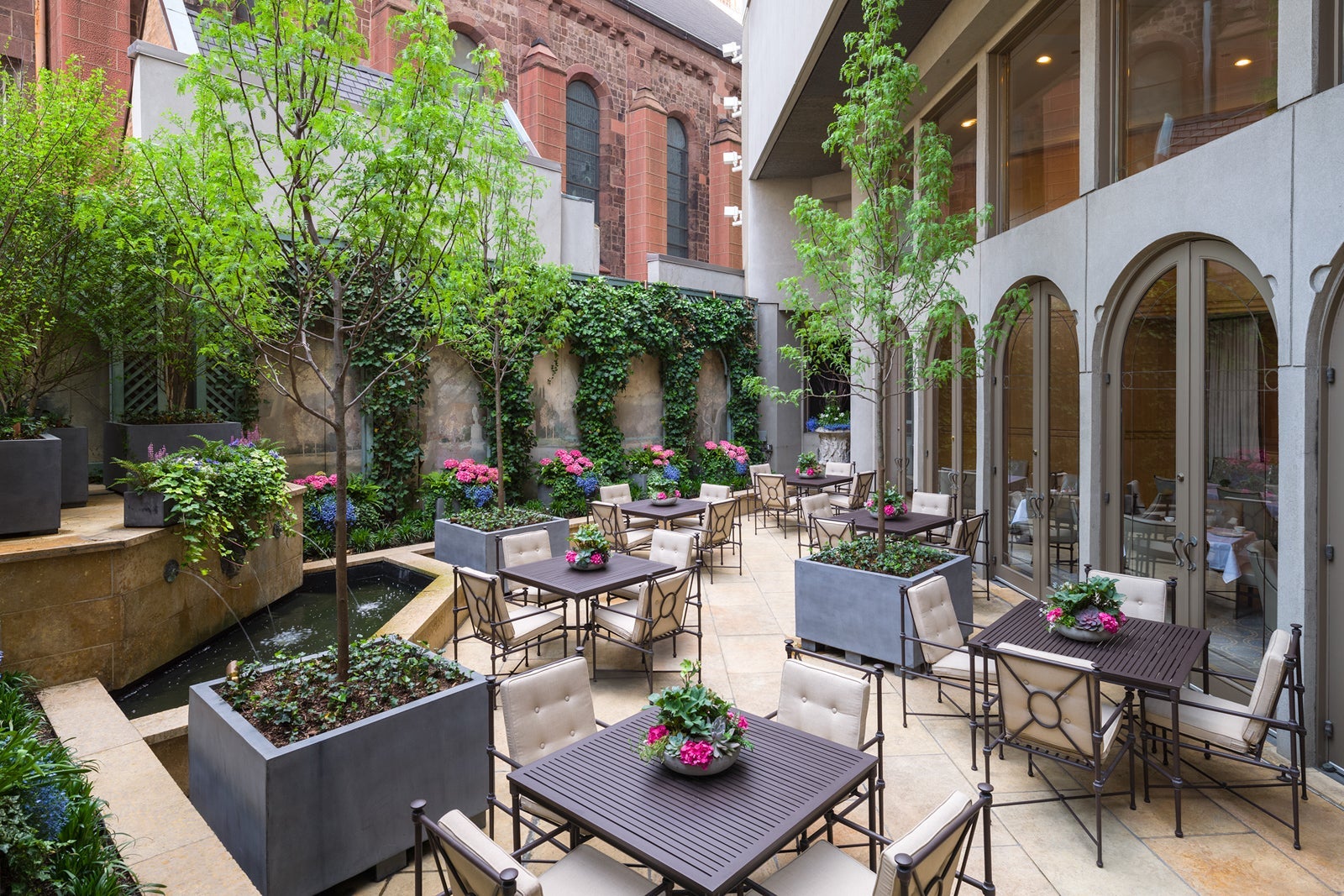Courtyard at The Rittenhouse Hotel.