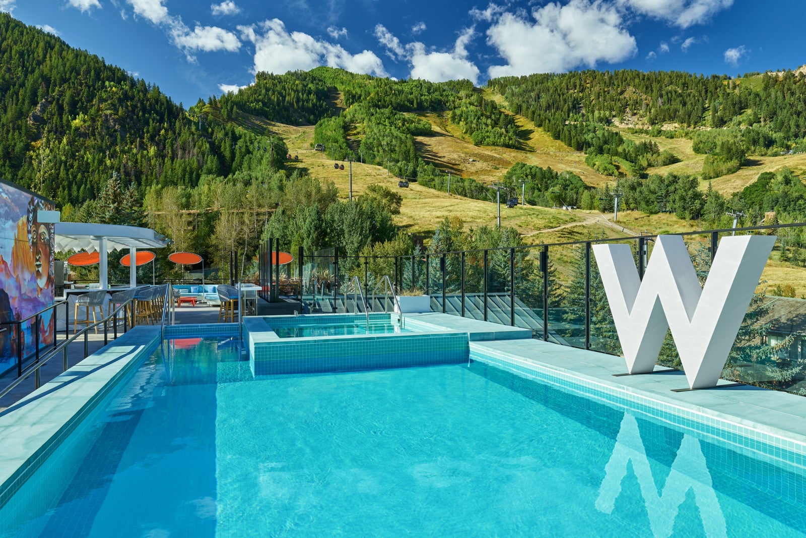 Photo of the pool at the W Aspen hotel.