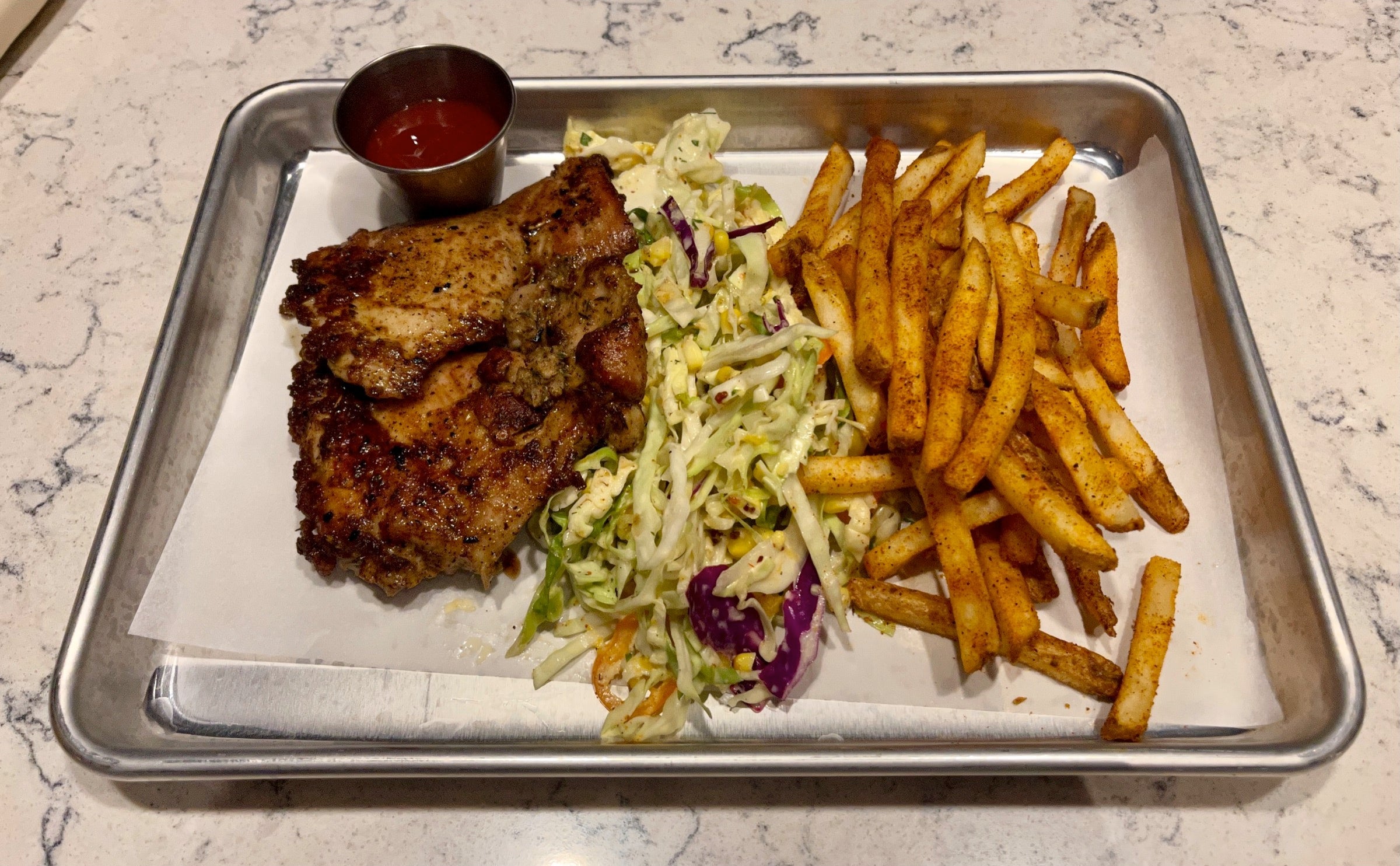 Brick Chicken at Oggies