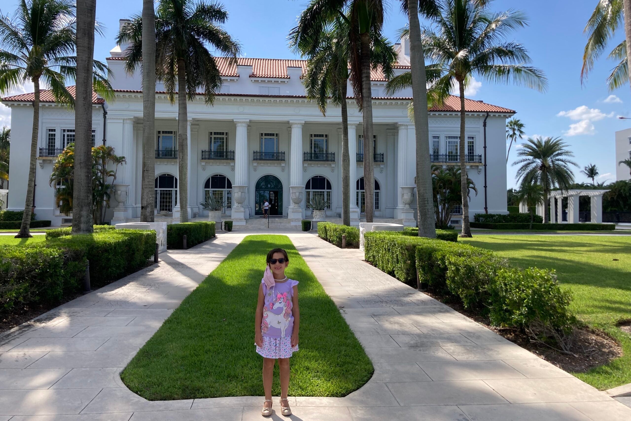 The exterior of the Henry Flagler Museum in Palm Beach, Florida