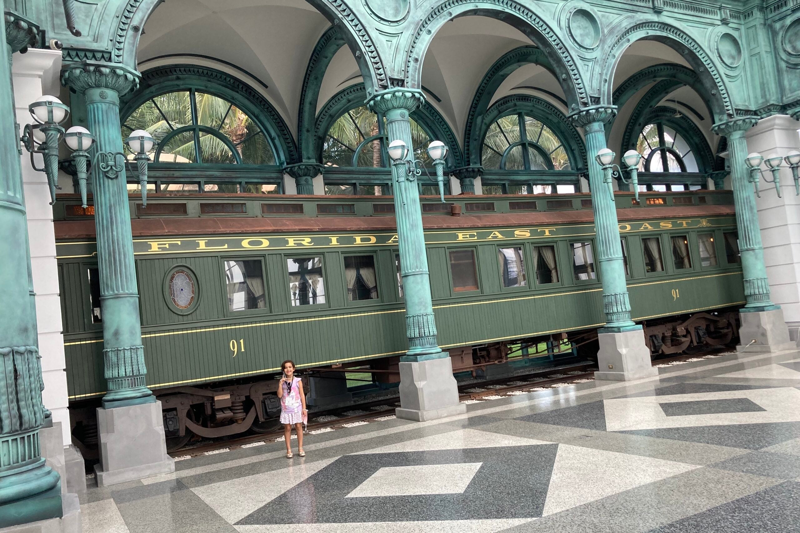 Henry Flagler's private railcar at the Henry Flagler Museum in Palm Beach, Florida