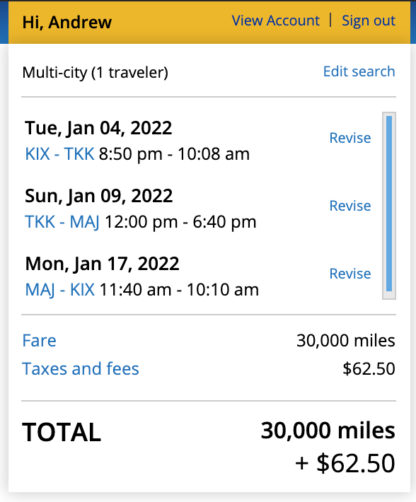 Island Hopper starting in Japan
