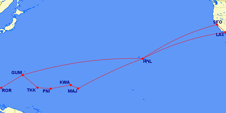 Island Hopper with stop in ROR