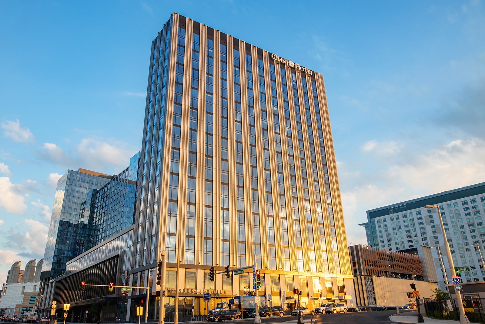 The exterior of Omni Boston Hotel at the Seaport