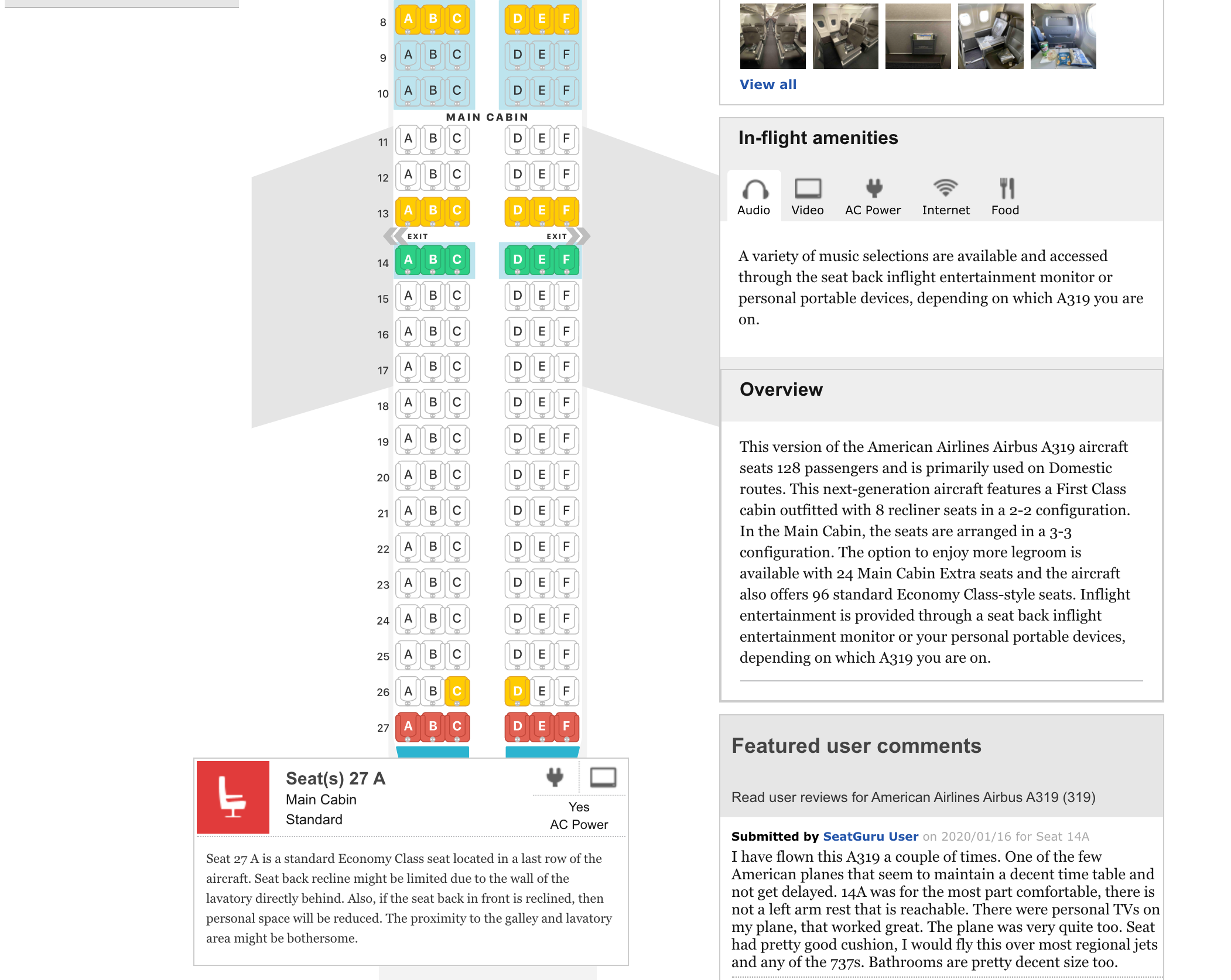 SeatGuru AA A319