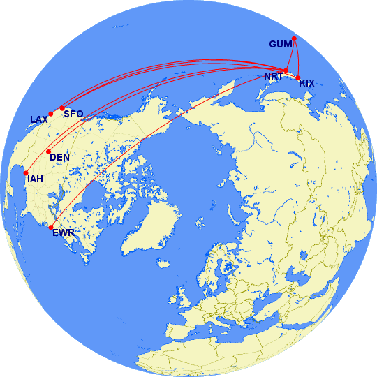 United service from KIX and NRT