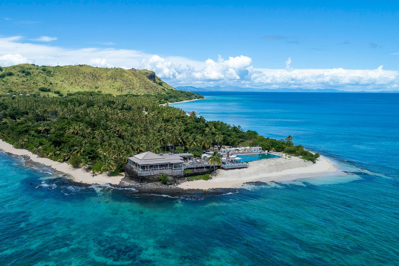 Aerial shot of Vomo Fiji