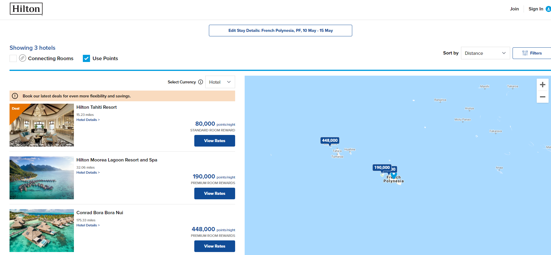 Booking a Hilton award