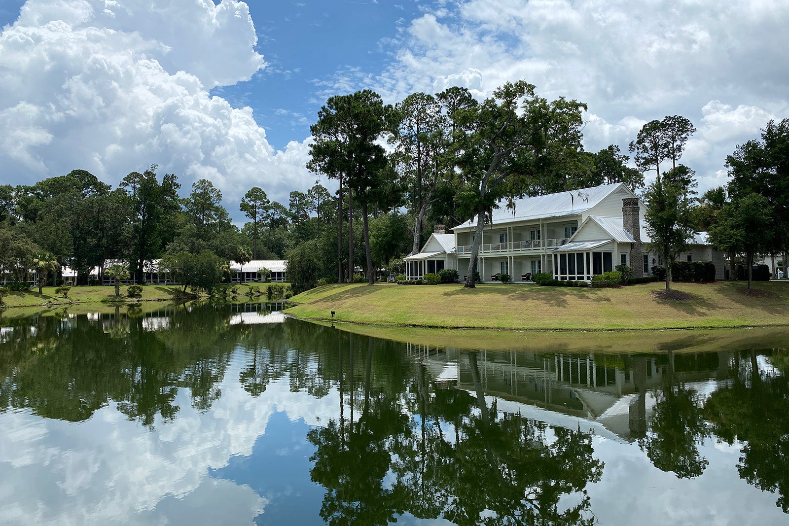 Lagoon and cottage at Montage Palmetto Bluff