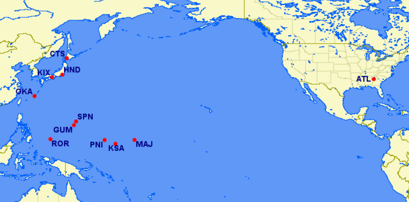 Destinations in Oceania