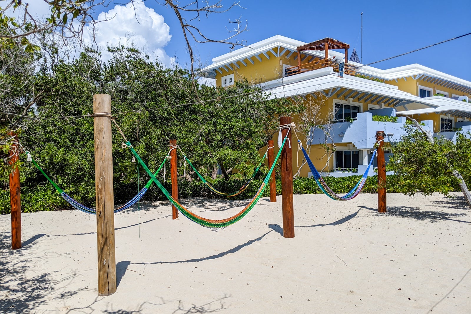 Beach hammocks at Iberostar Paraiso Del Mar in Mexico