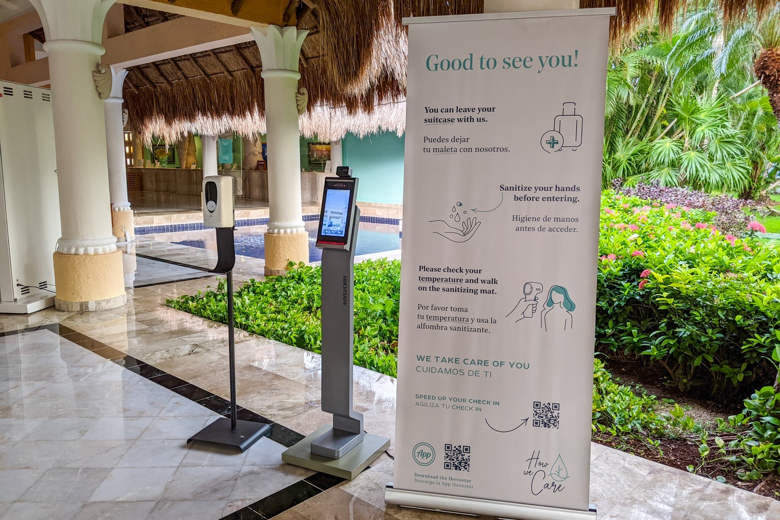 Temperature check at Iberostar Paraiso Del Mar in Mexico