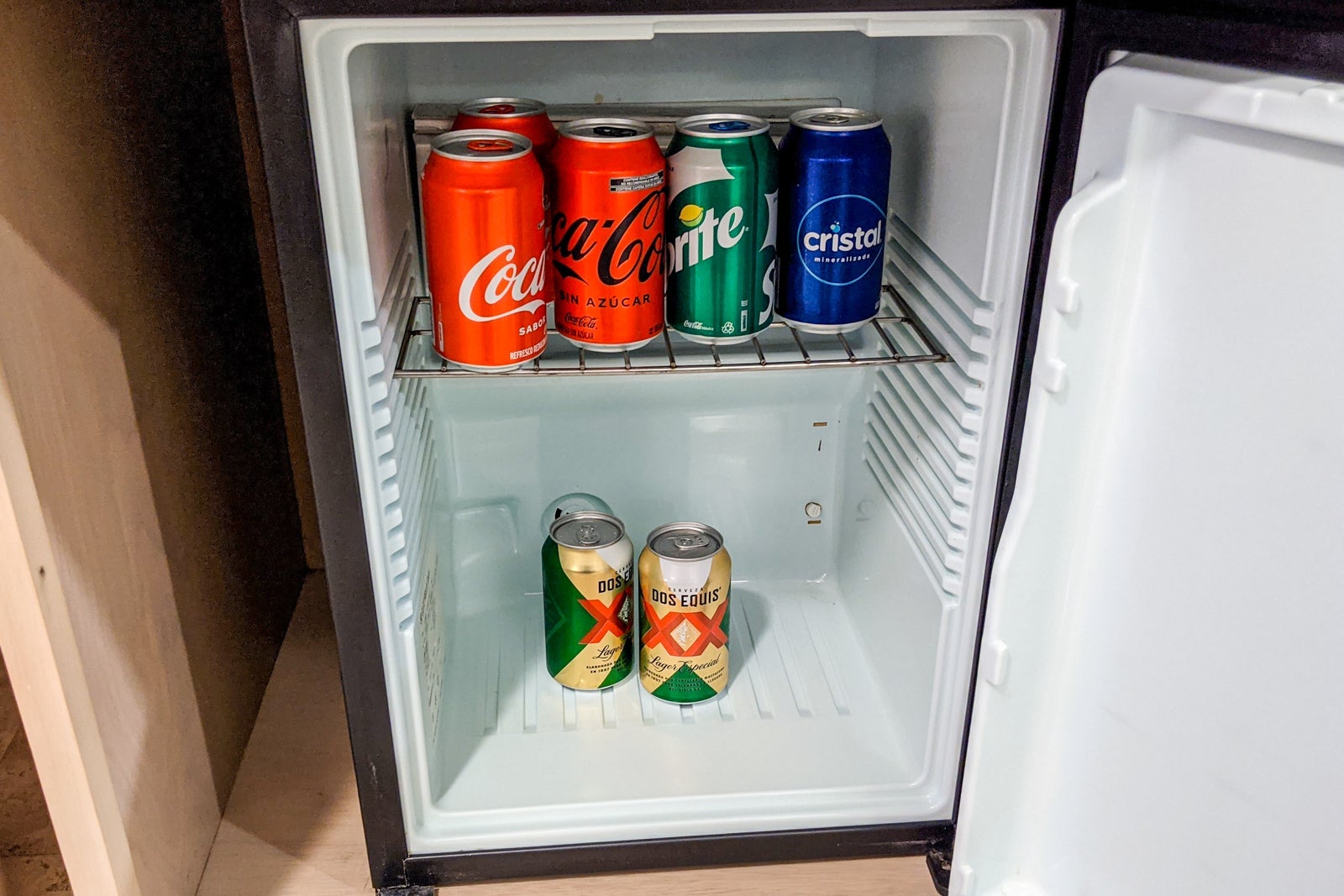 Mini bar at Iberostar Paraiso Del Mar in Mexico
