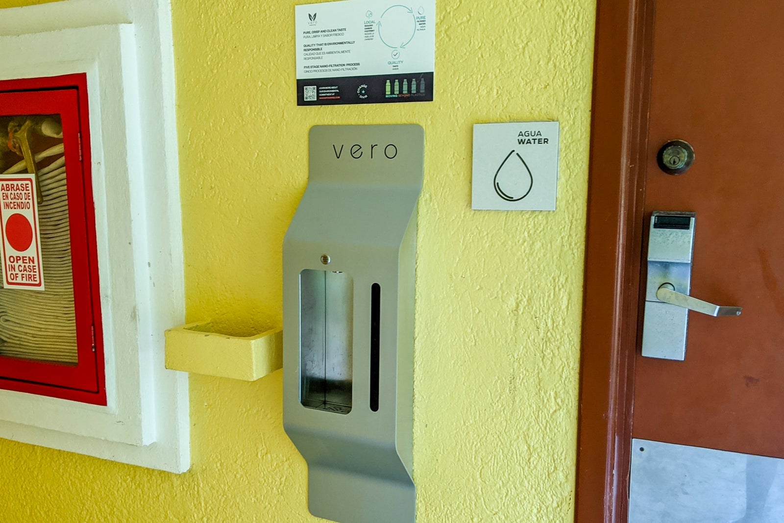Water bottle refill station at Iberostar Paraiso Del Mar in Mexico