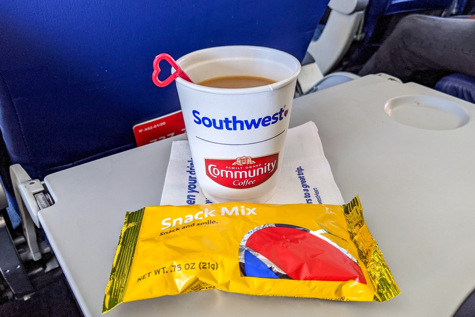 Inflight service on Southwest