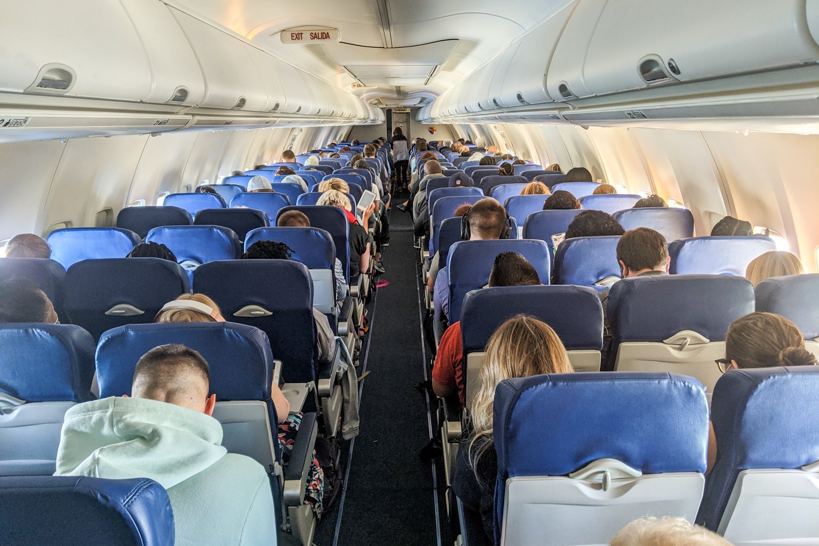 Passengers on a Southwest flight