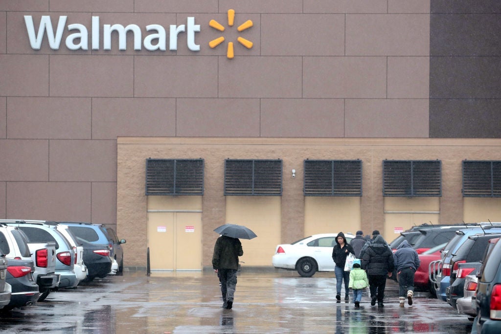 Exterior of Walmart store