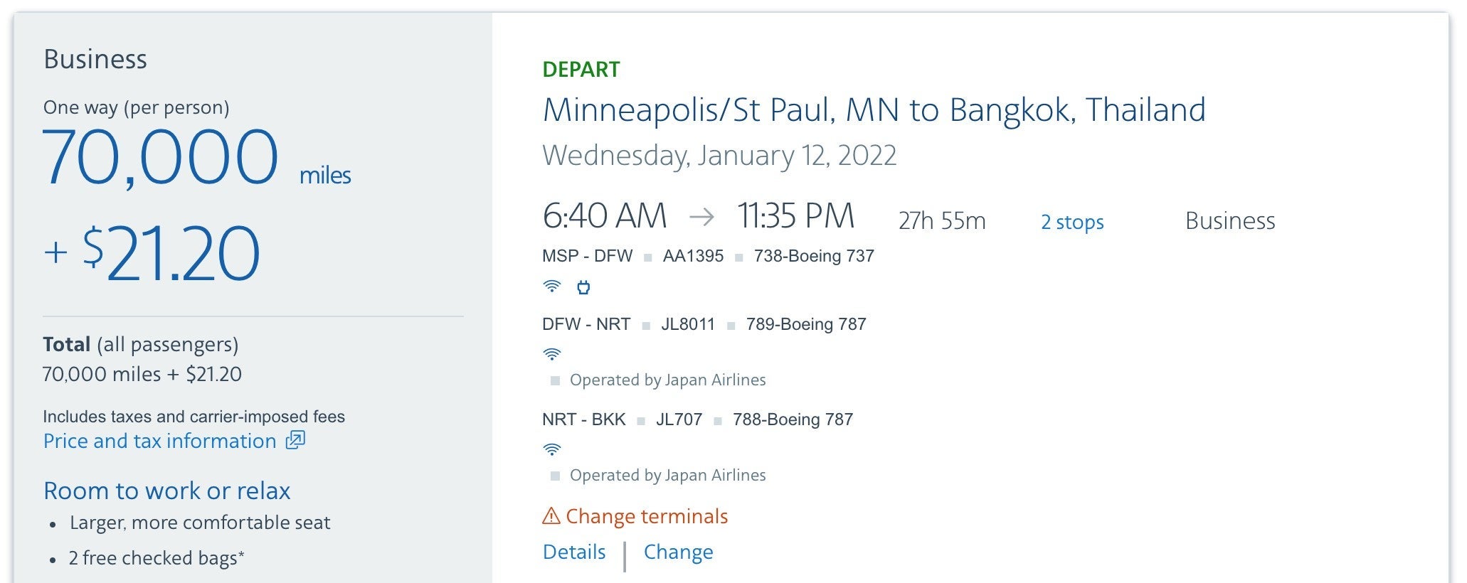 Minnesota to Thailand January 2022 deal