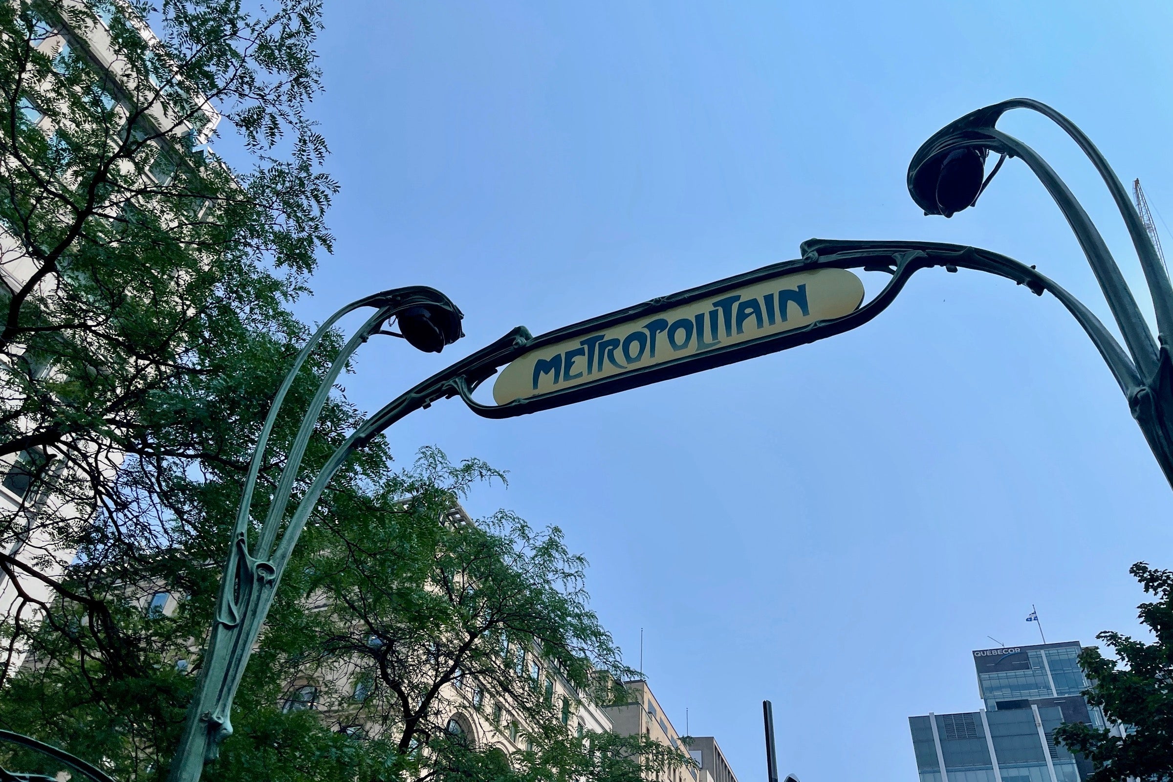 Montreal Metro sign near InterContinental Montreal
