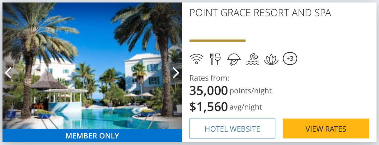 Point Grace Resort points price