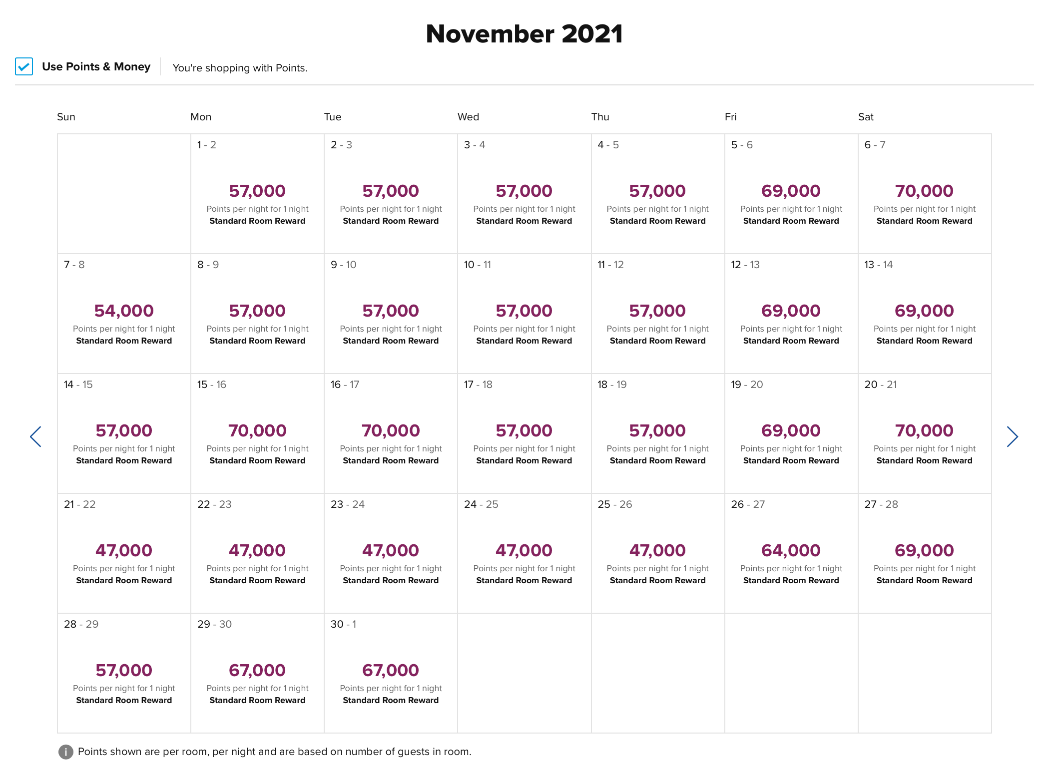Sable Chicago Navy Pier Award Price Calendar Nov 2021