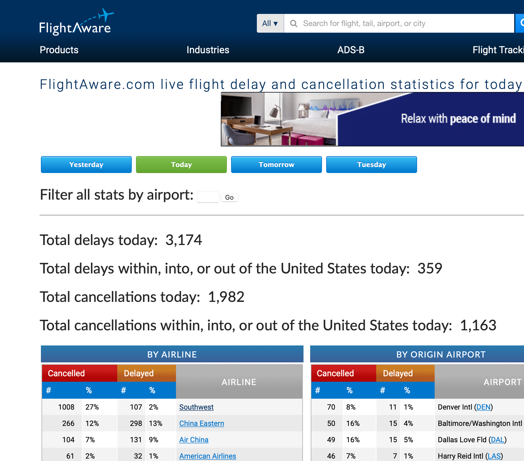 (Screenshot courtesy Flight Aware)