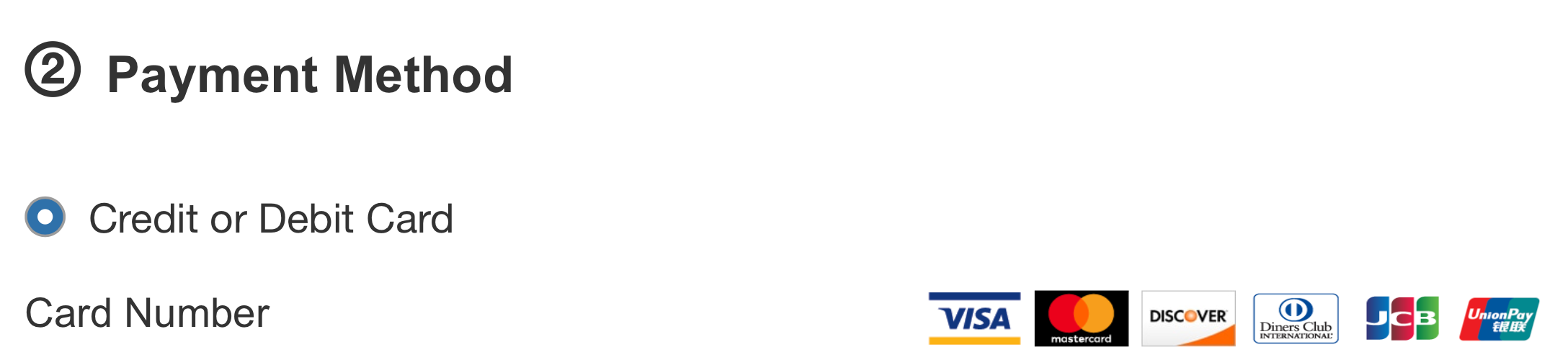 credit cards accepted at Costco.com