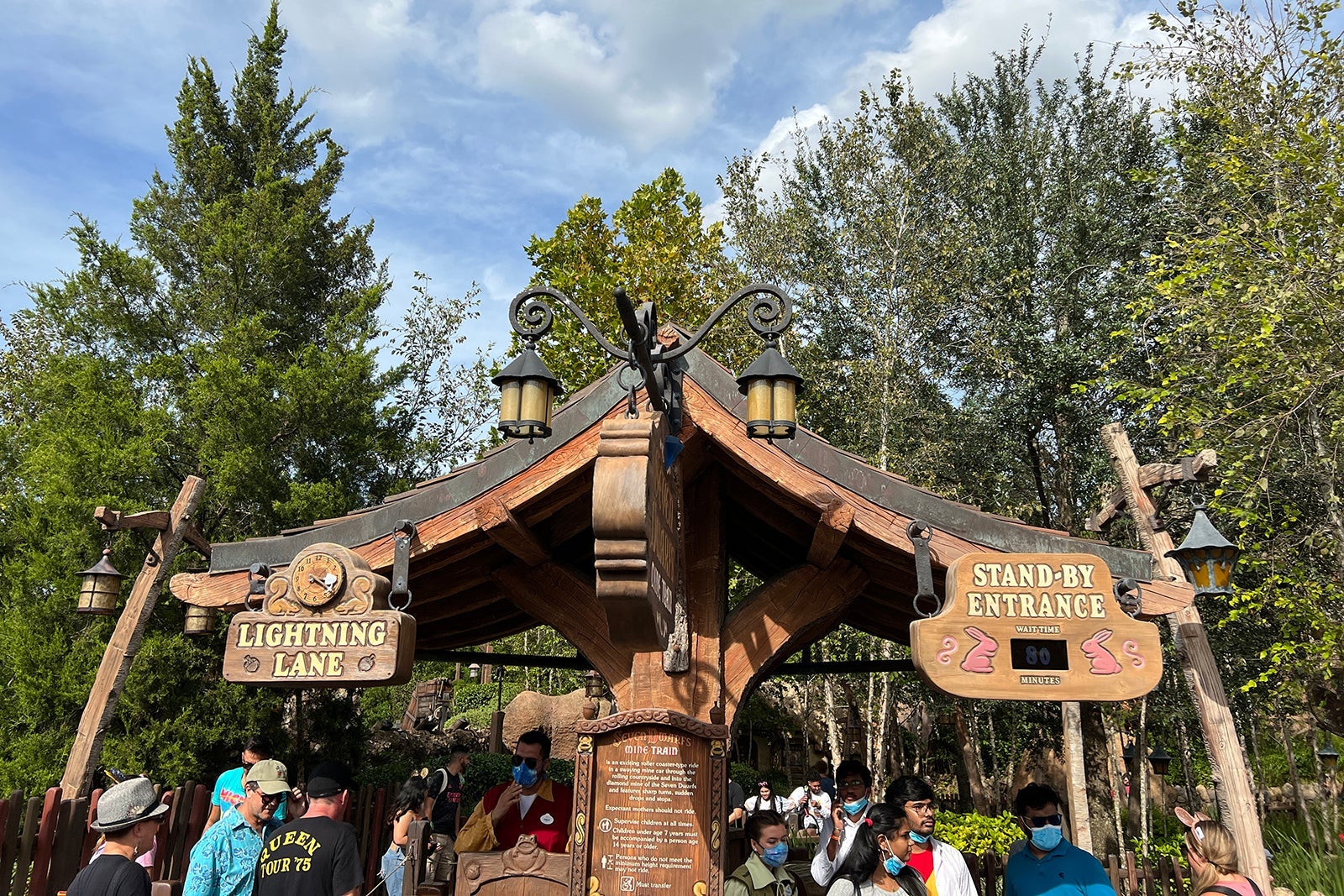 Entrance to Snow White's Mine Train at Walt Disney World