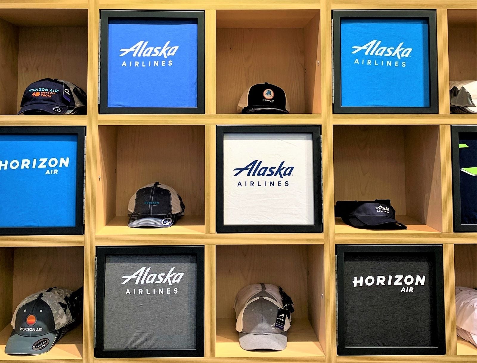 shirts at Alaska Airlines store