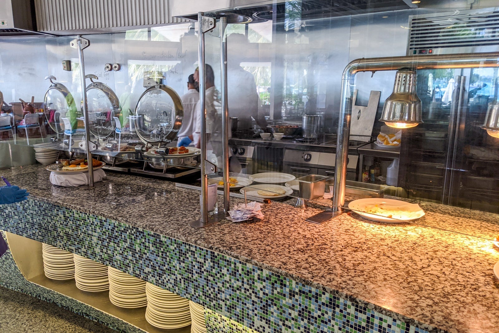 Breakfast buffet at Holiday Inn Resort Kandooma Maldives