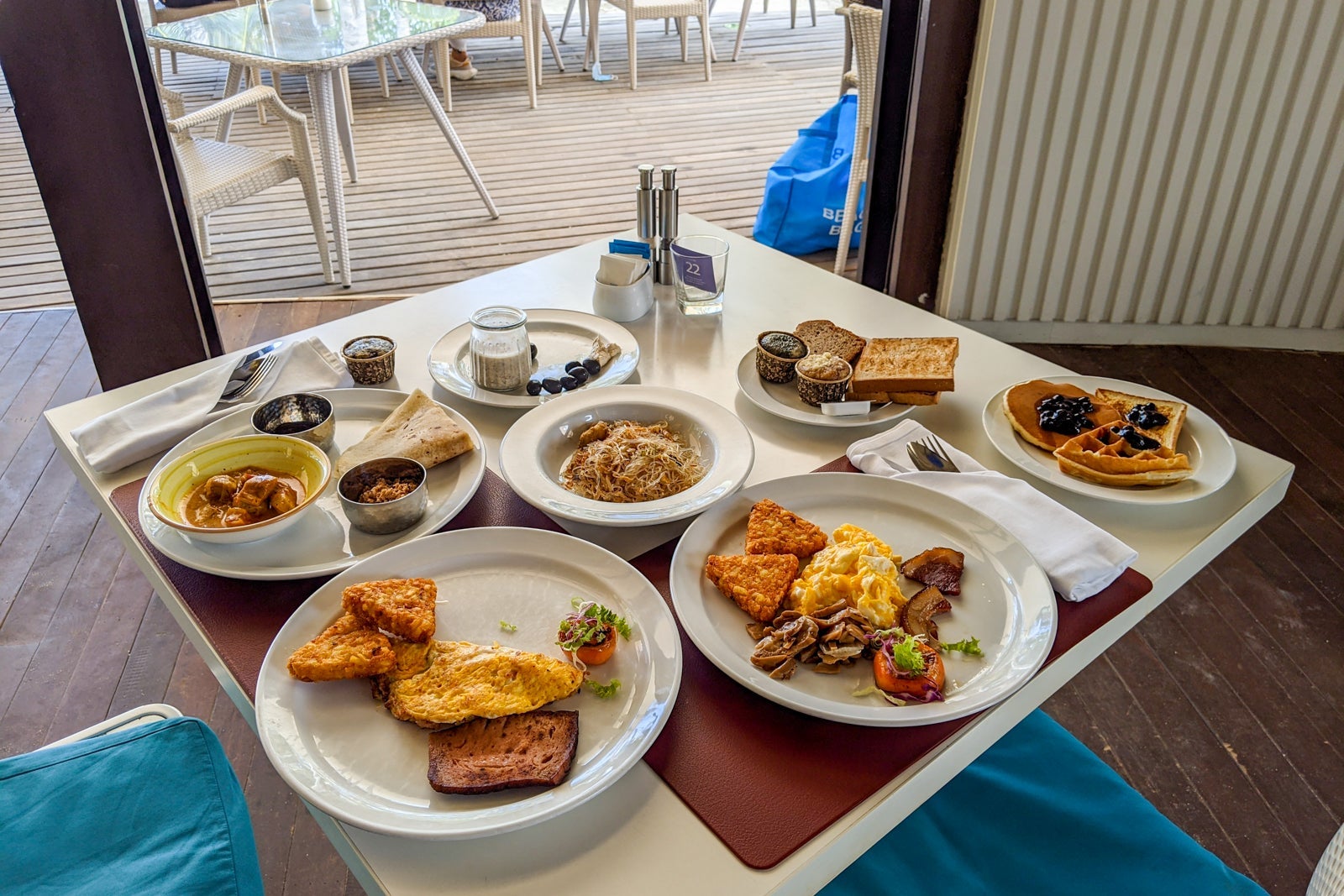 Breakfast buffet at Holiday Inn Resort Kandooma Maldives