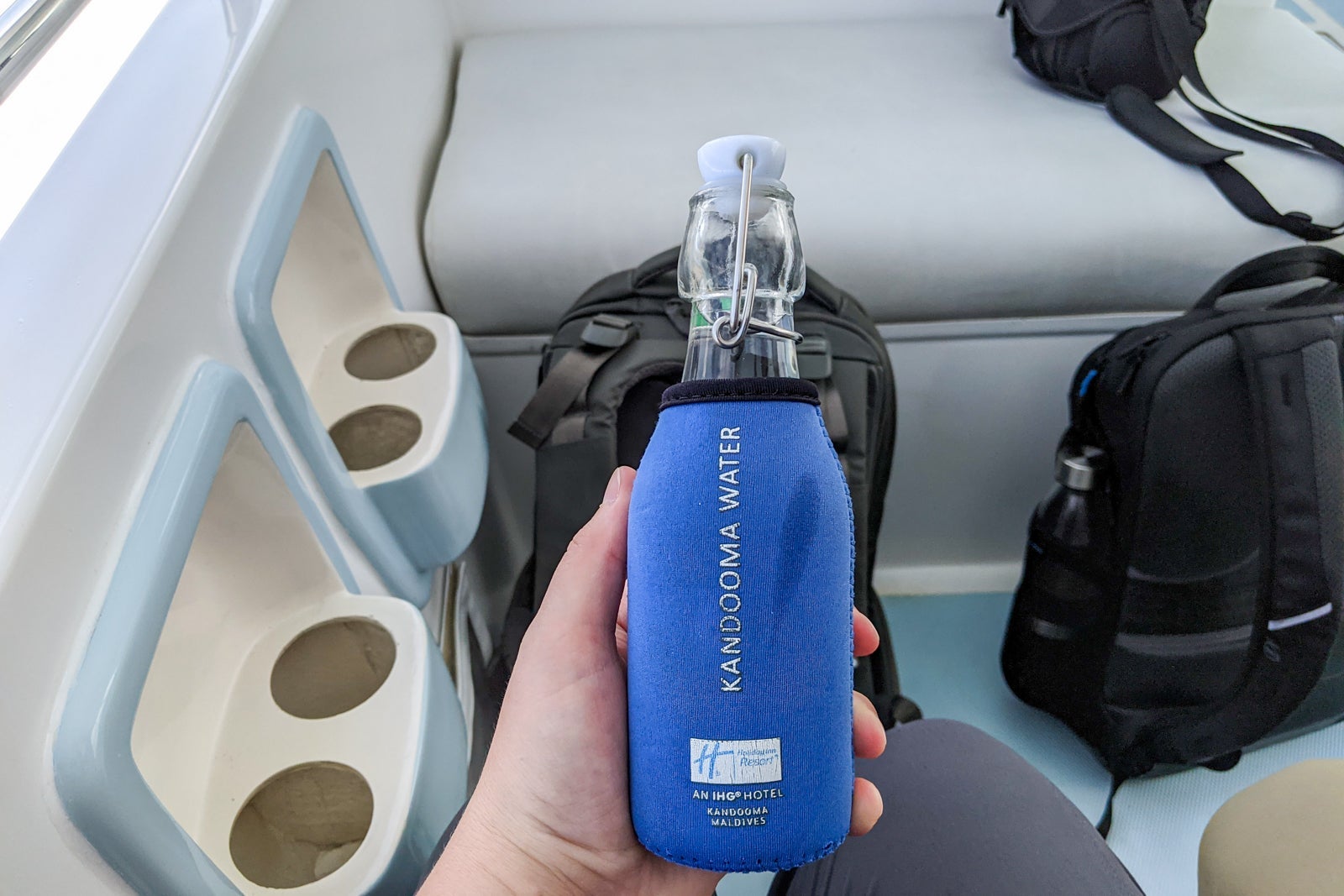 Holiday Inn Resort Kandooma Maldives water bottle
