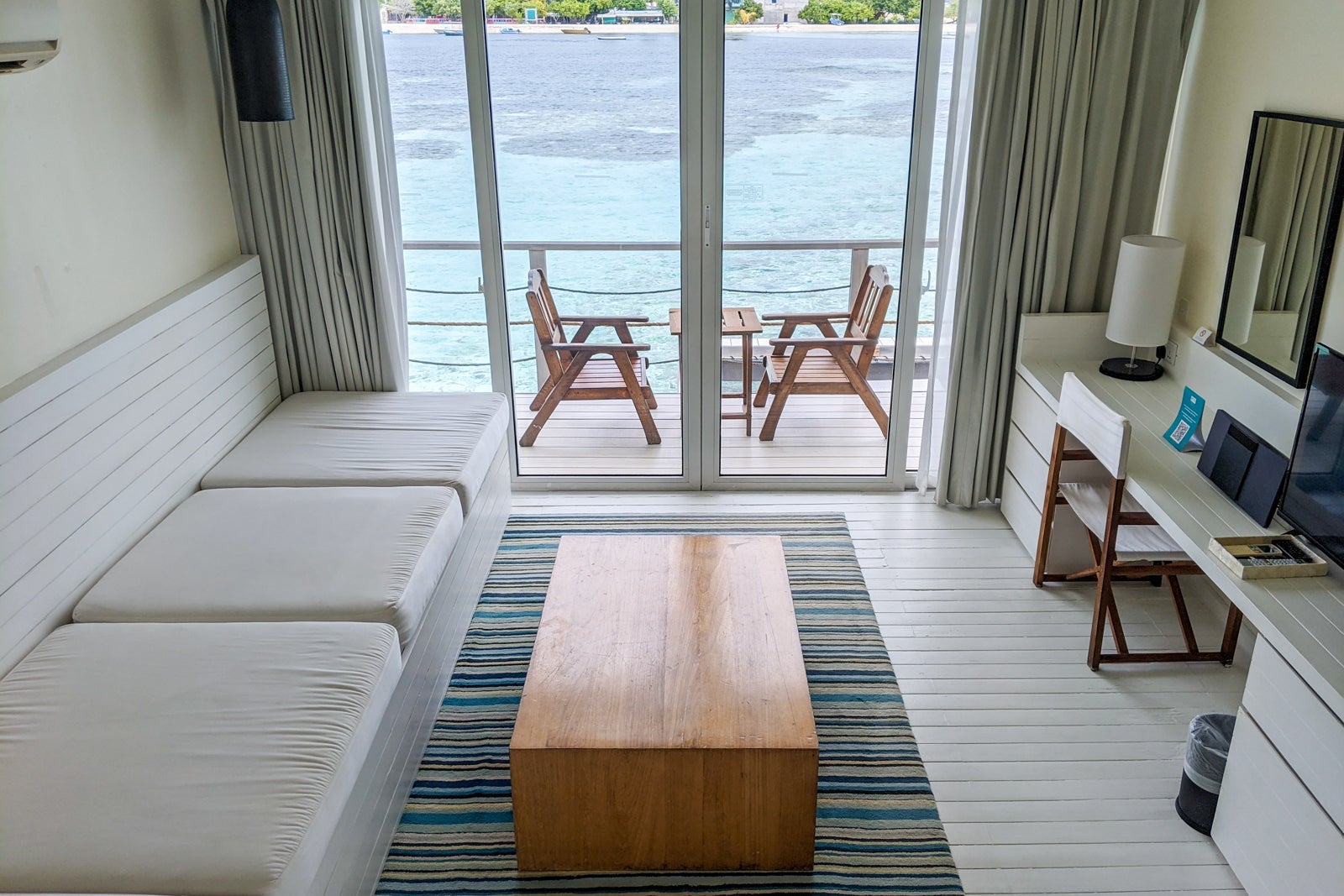 Lagoon view overwater villa at Holiday Inn Resort Kandooma Maldives