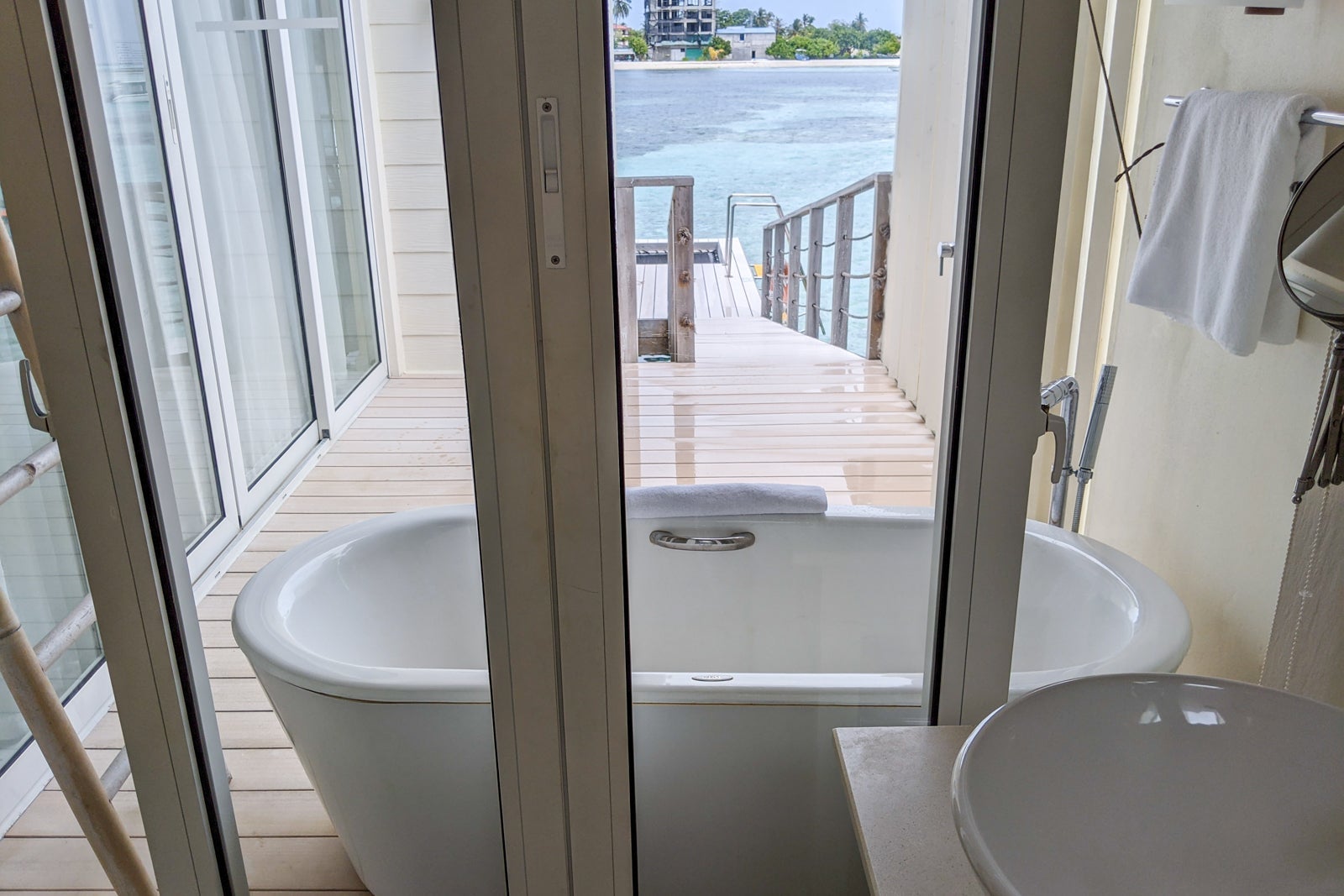 Lagoon view overwater villa at Holiday Inn Resort Kandooma Maldives