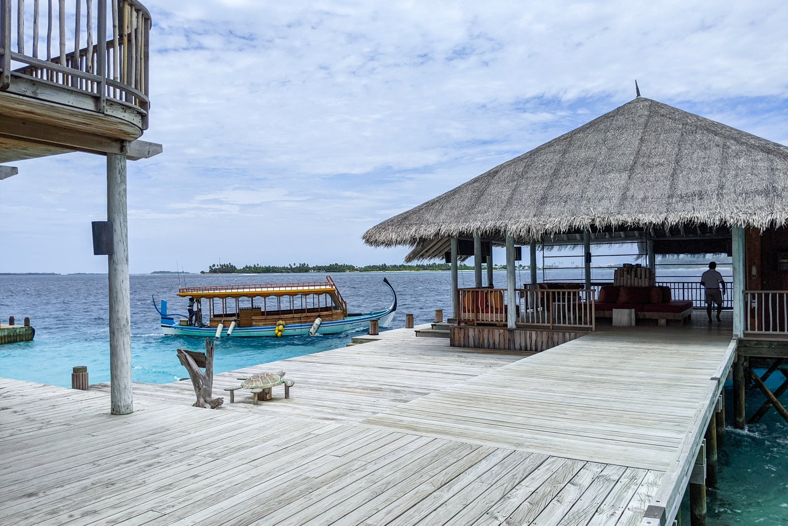 Dock where guests arrive and depart