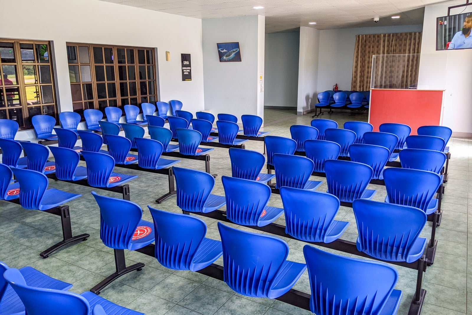 Waiting area at Kadhdhoo airport