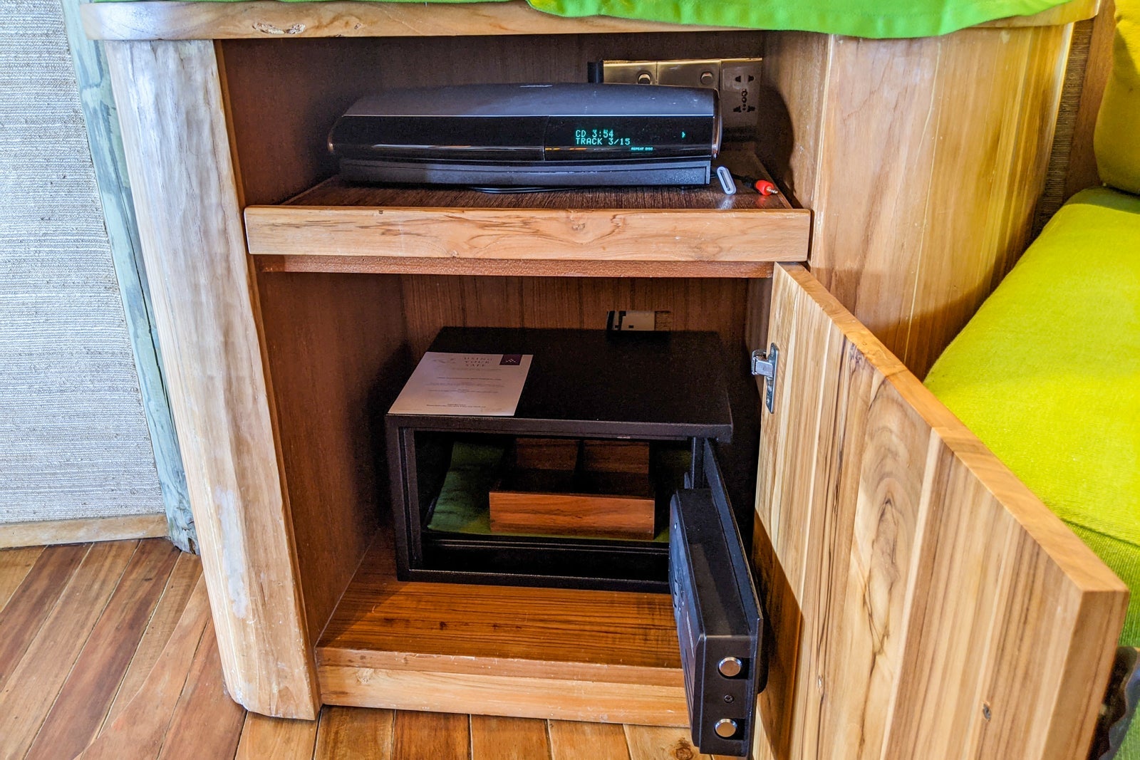 Safe near one of the closets