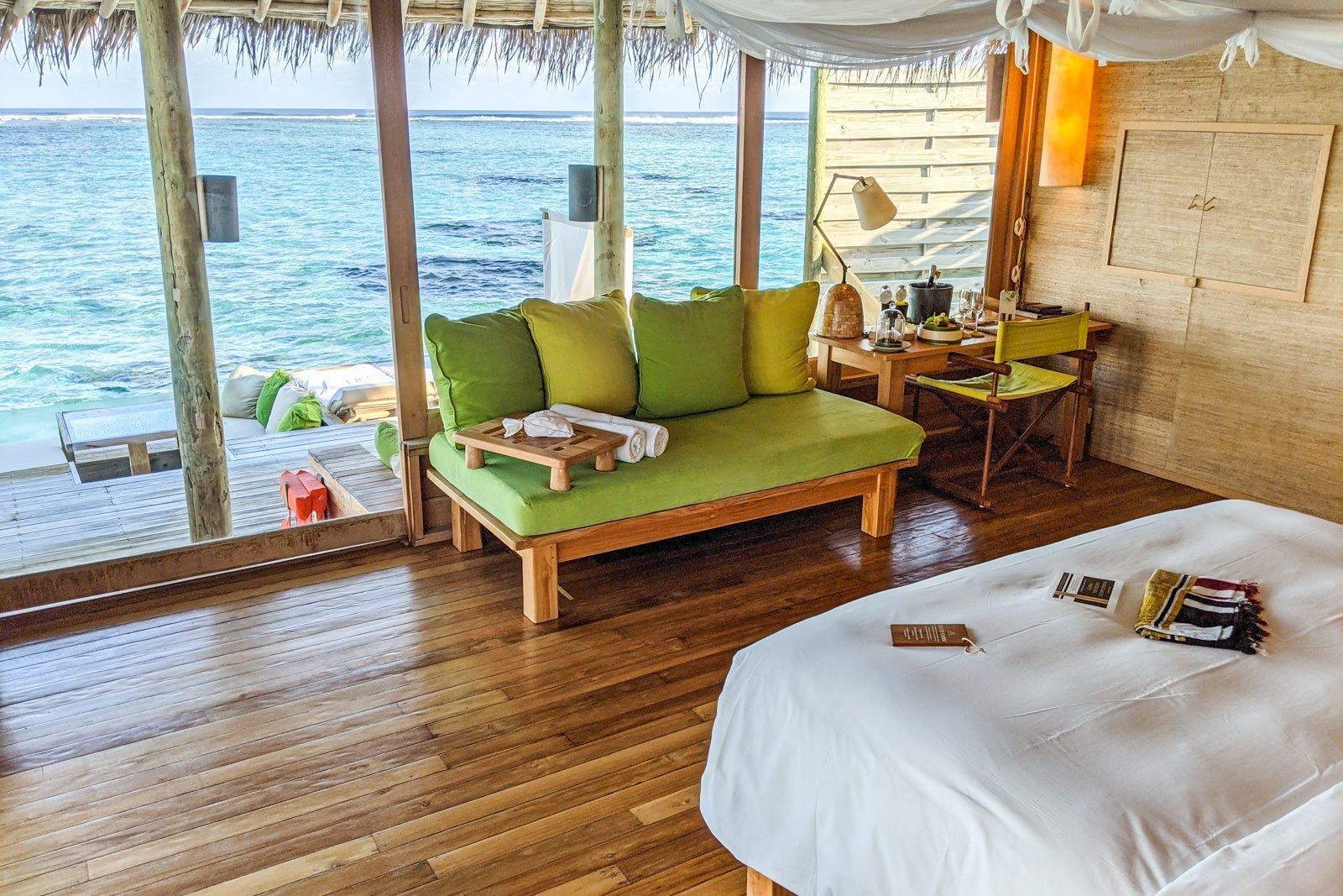 View of bedroom area when entering room