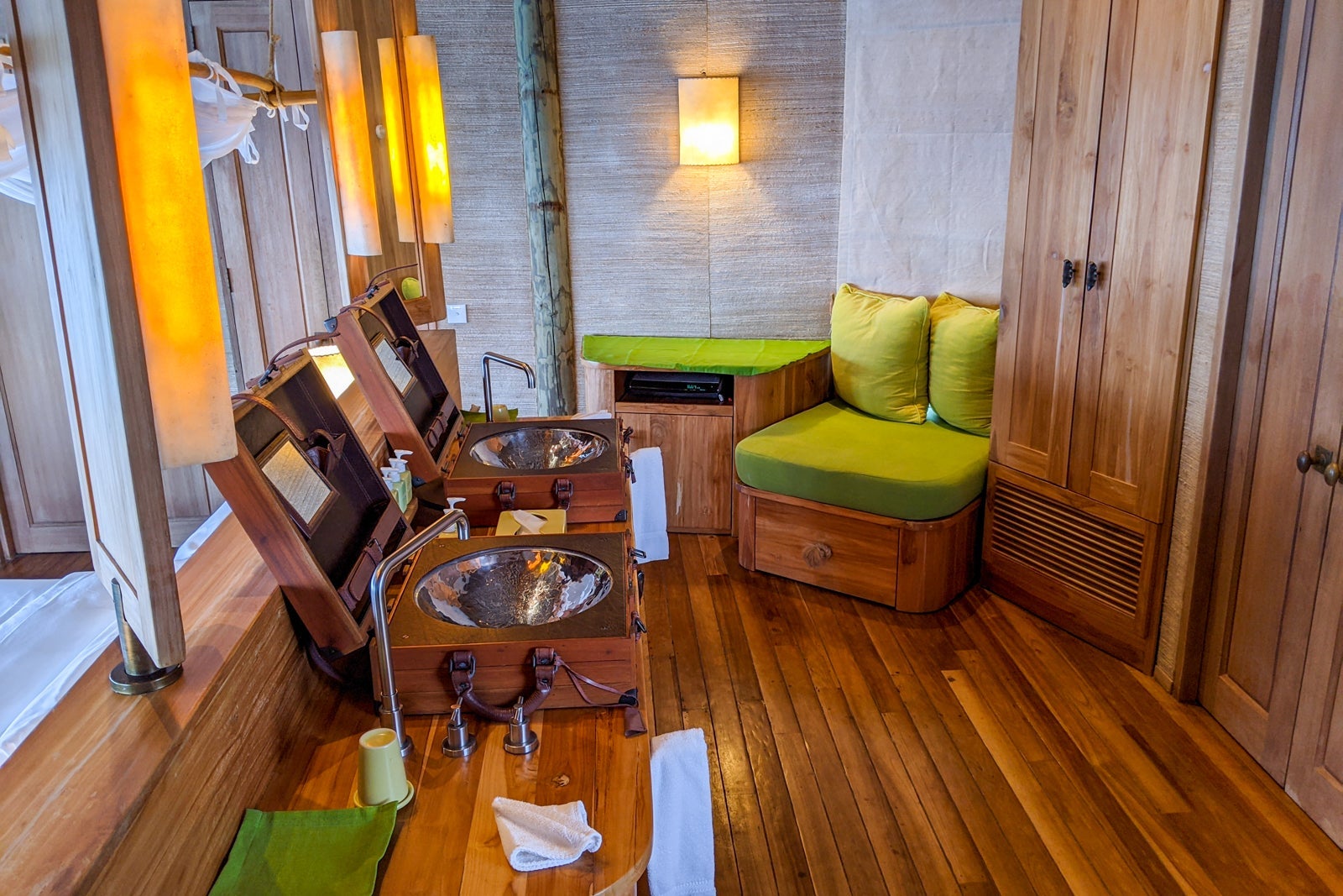 View of sink area when entering room