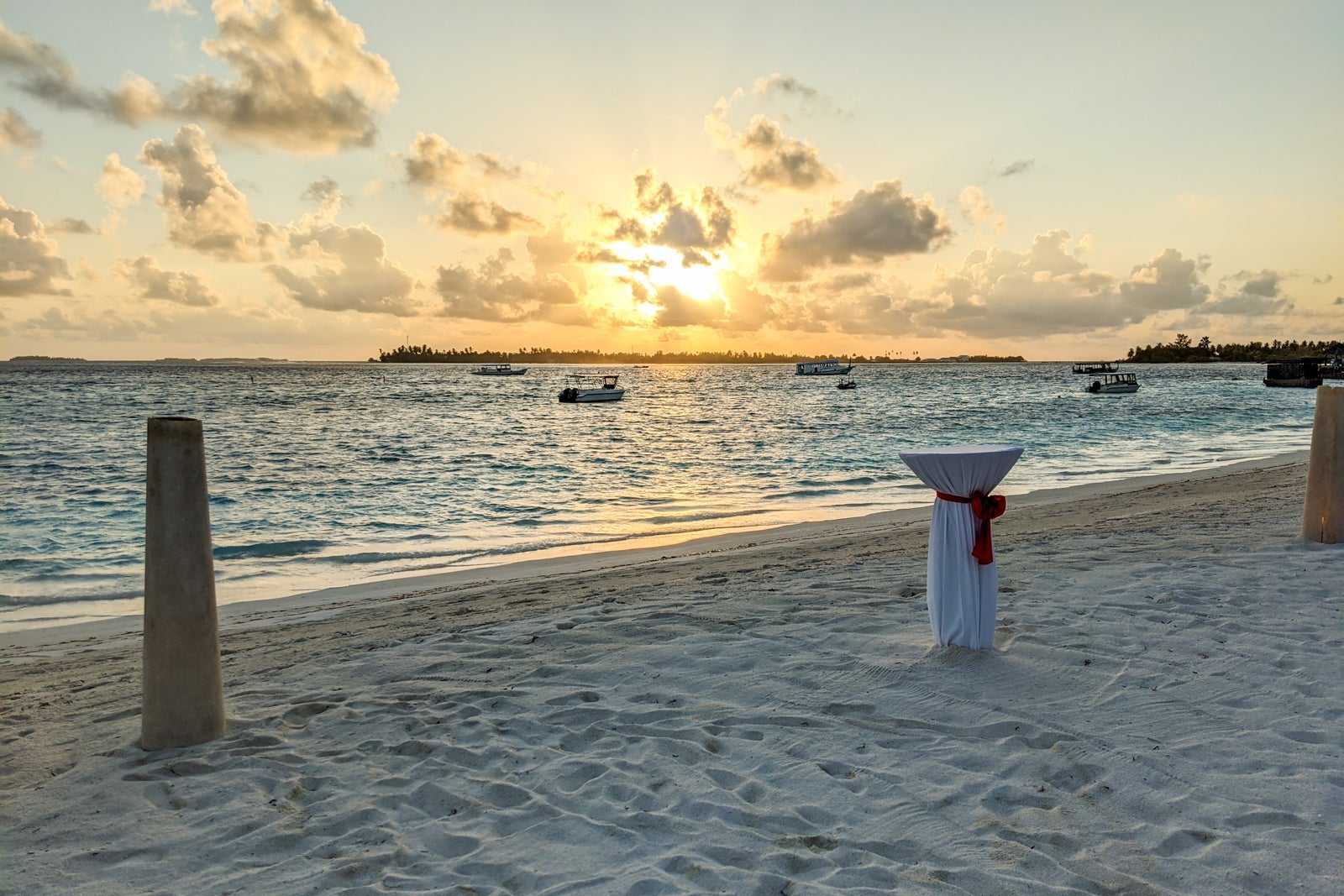 Management cocktail party at Six Senses Laamu