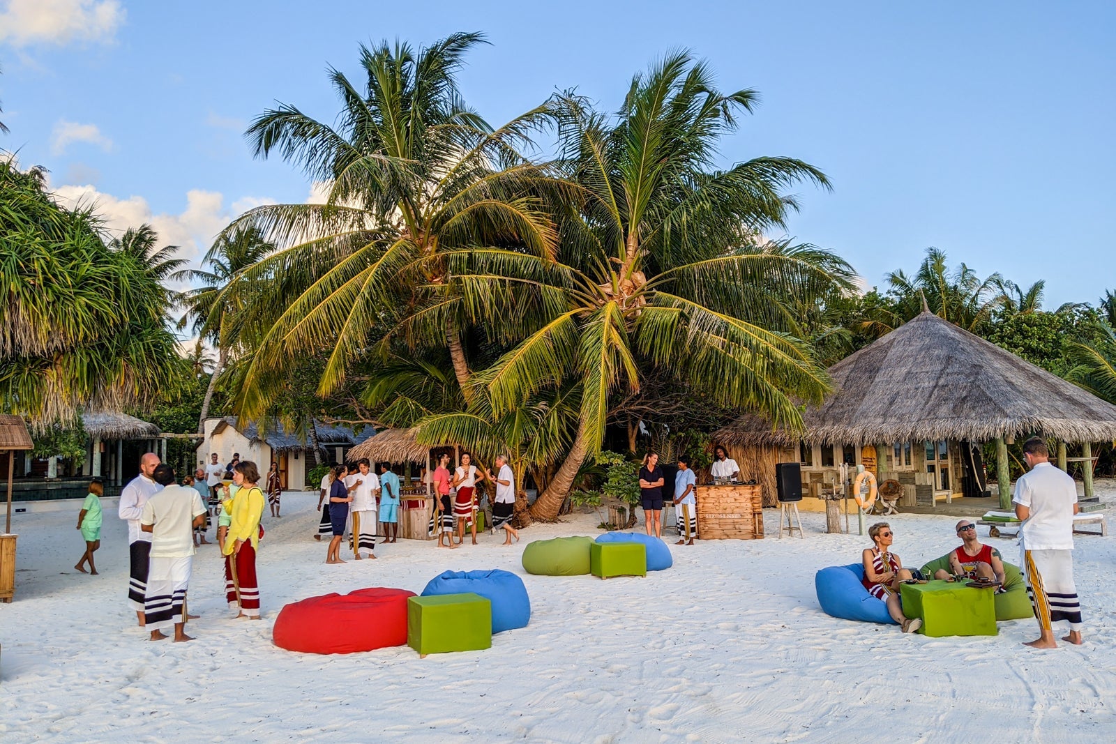Management cocktail party at Six Senses Laamu
