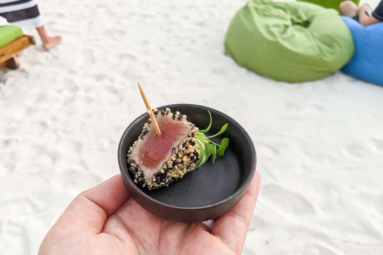 Management cocktail party at Six Senses Laamu