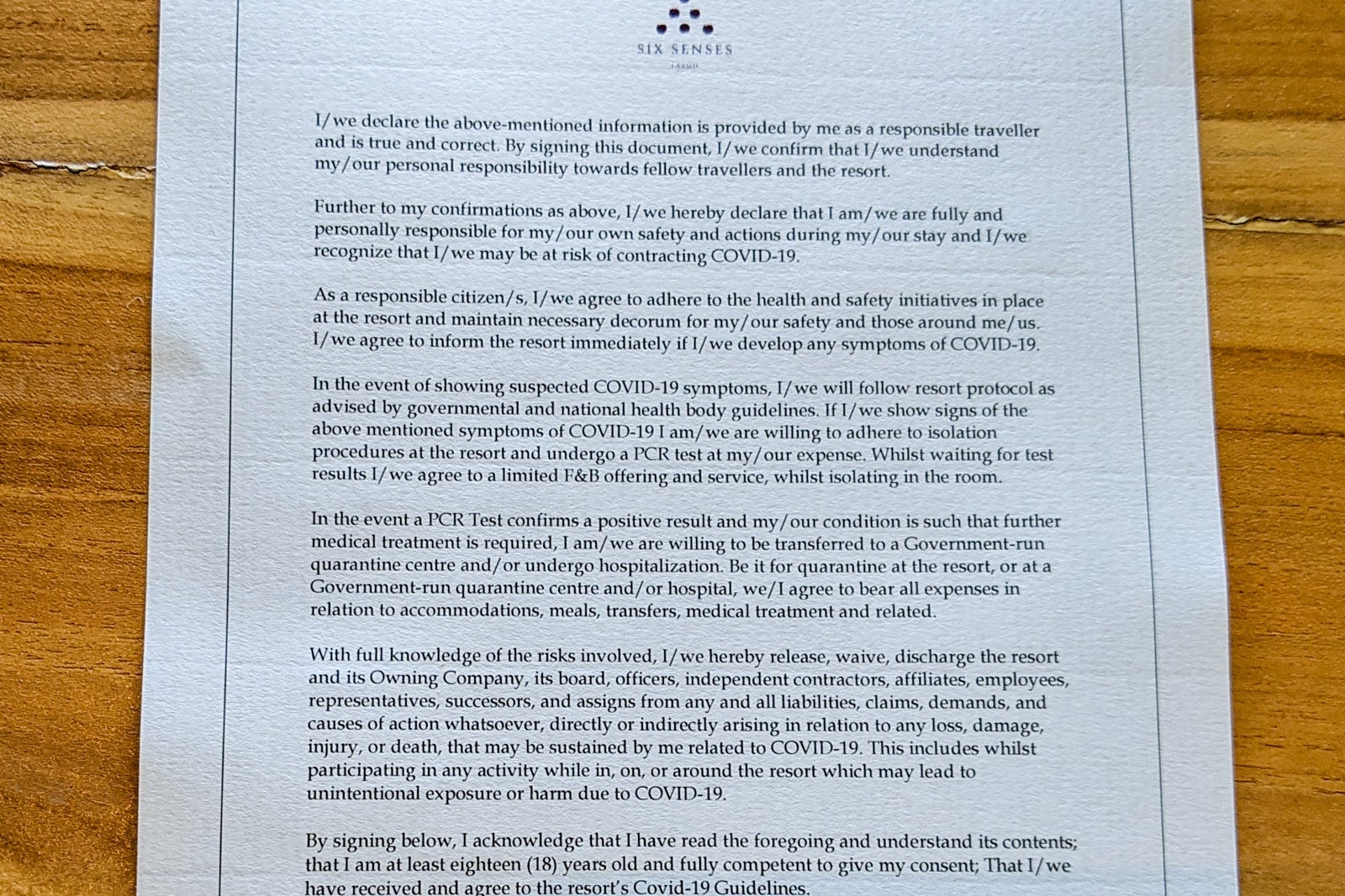 Six Senses Laamu forms