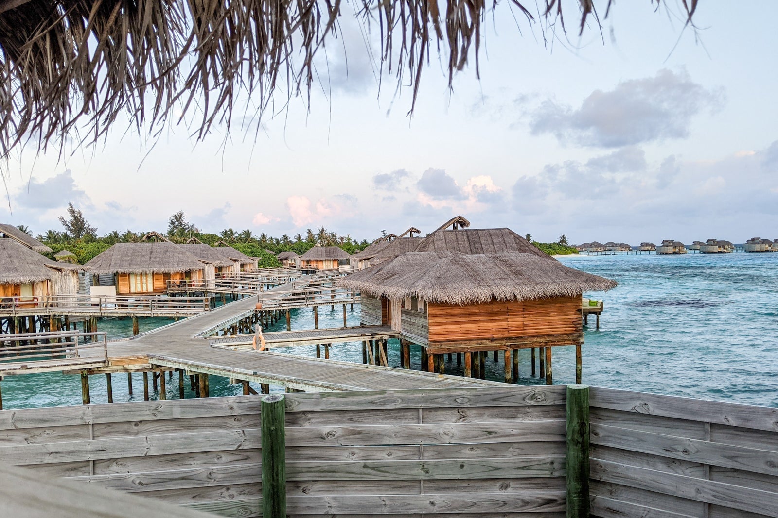 View from water villa roof area