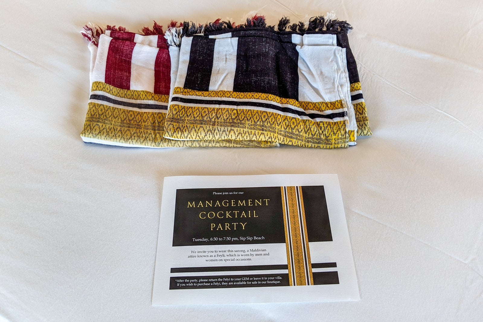 Management cocktail party at Six Senses Laamu