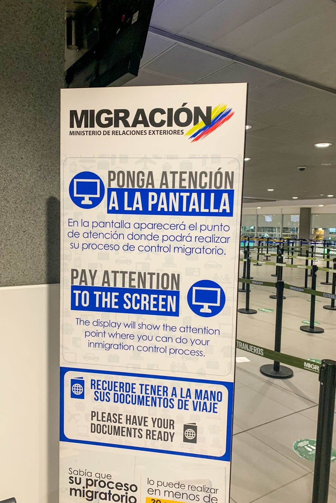 Arriving in Colombia at immigration. (Photo by Clint Henderson/The Points Guy)