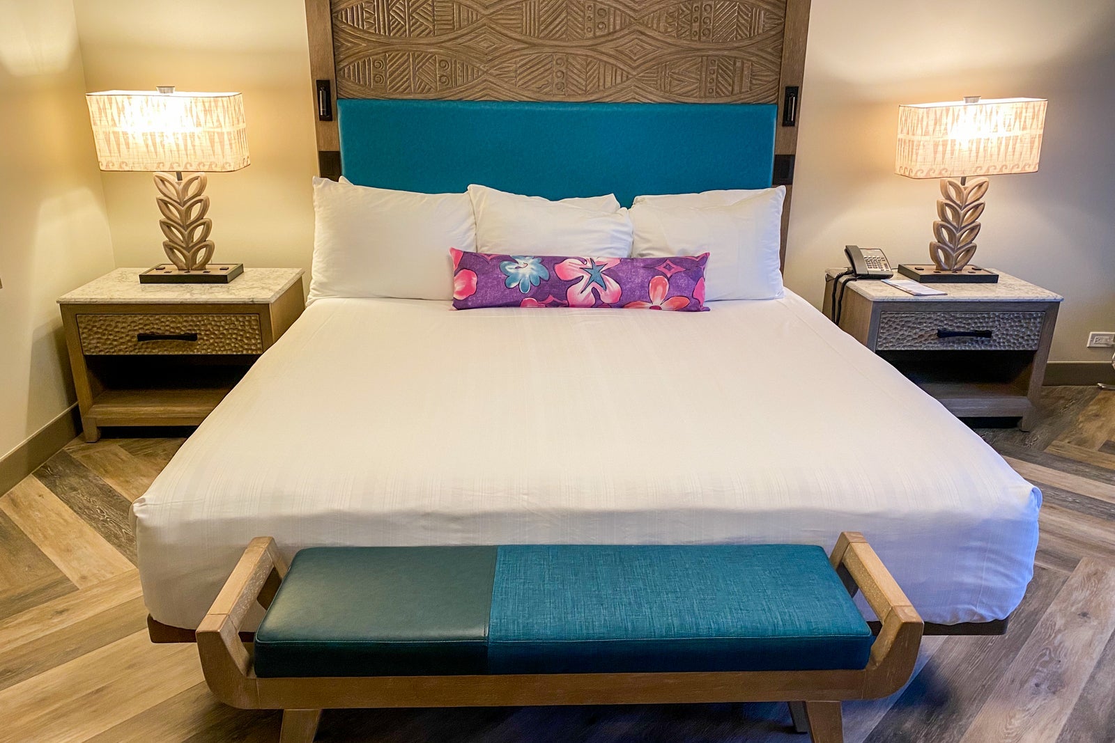 hotel room bed