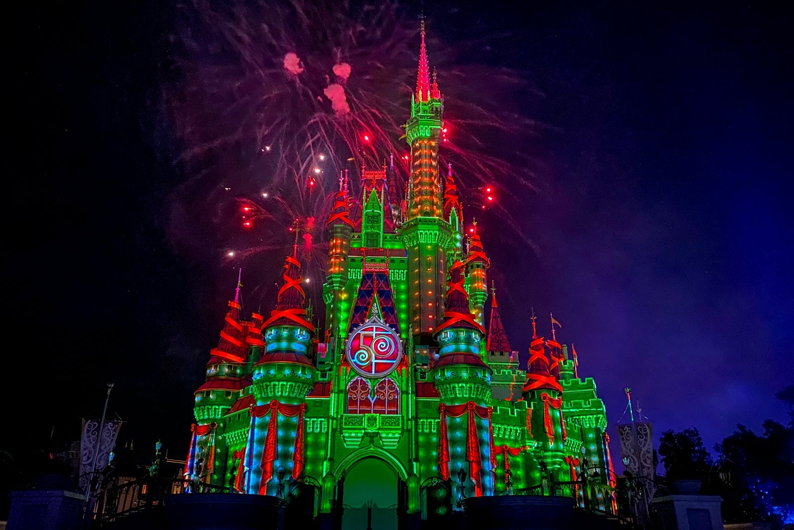 Cinderella Castle lit up for Christmas