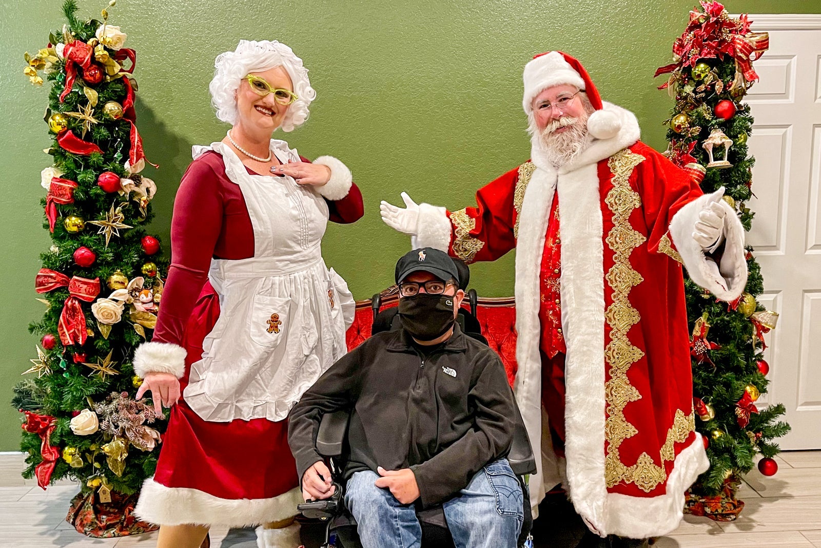 Author meets Santa and Mrs. Claus at Give Kids the World Village