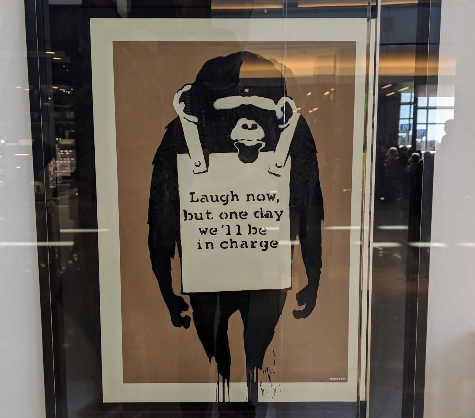 Banksy Art in Austin airport
